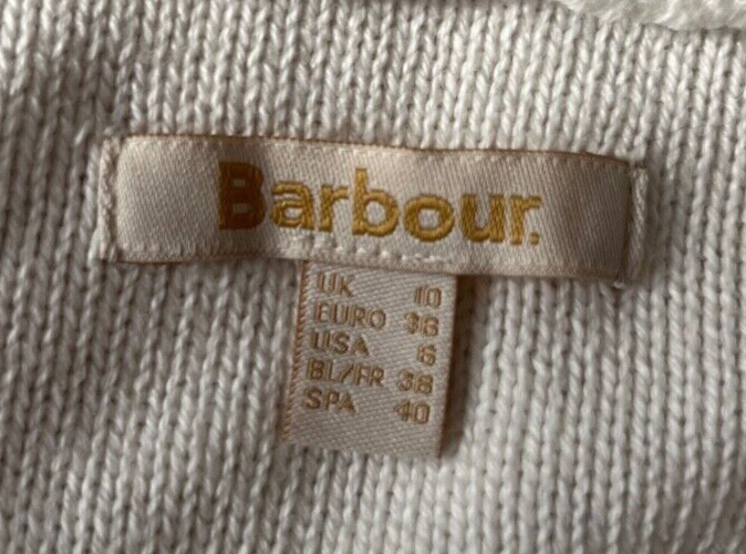 Barbour Paddle Knit Sweatshirt Sweater Cotton Size Women 38