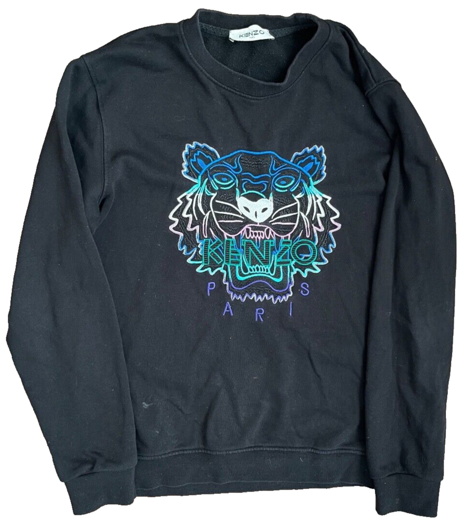 Kenzo Paris Sweatshirt Embroidered Tiger Sweater Cotton Size Men M