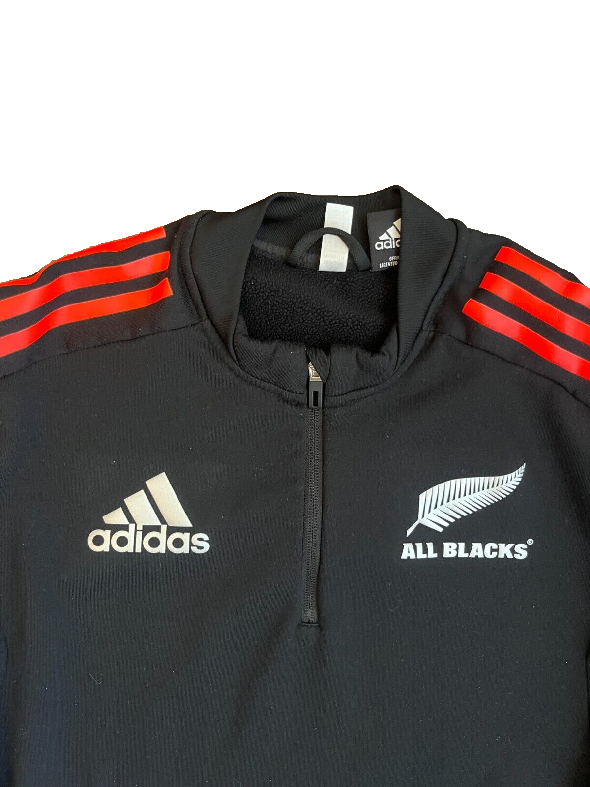 New Zealand All Blacks Training Jacket 1/4 Zip Rugby Adidas Size Men M