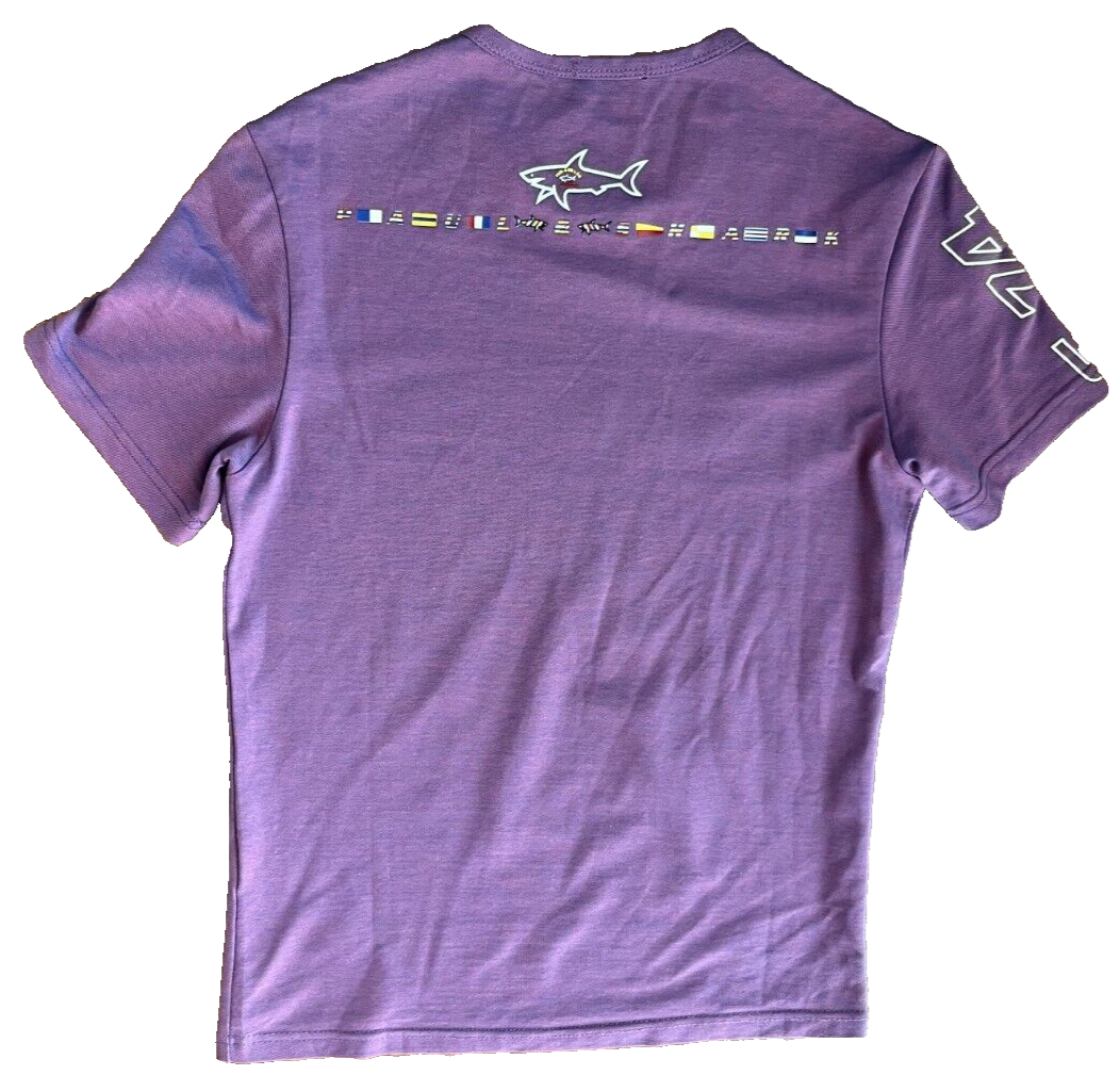 Paul Shark Yachting T-Shirt Shirt Lavender Cotton Men Size S Made in Italy