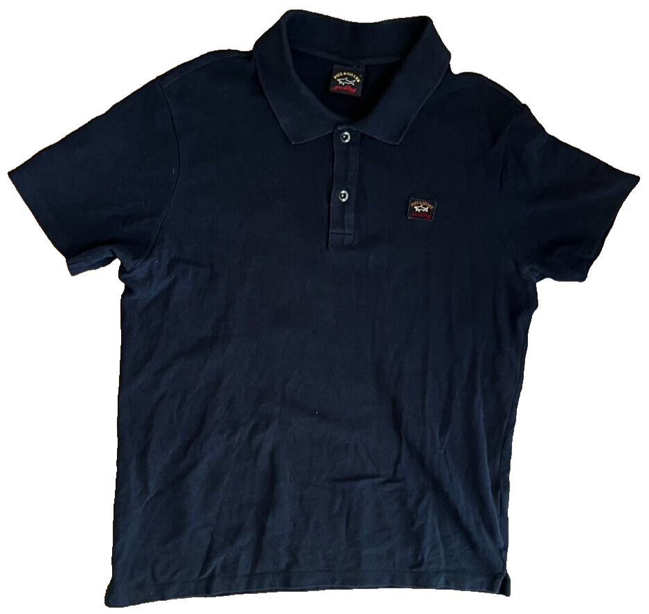 Paul & Shark Yachting Polo Shirt Cotton Dark Navy Size Men L