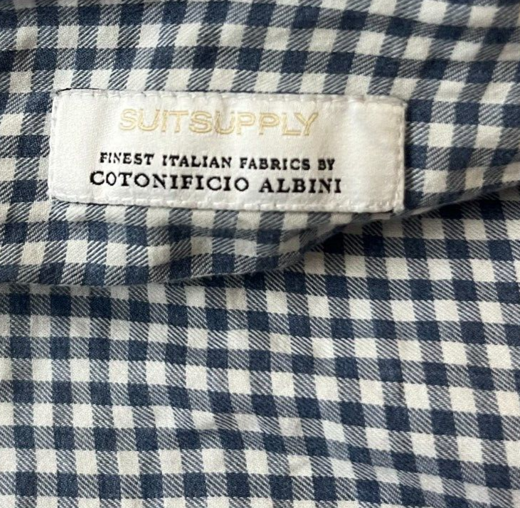 Suit Supply Button Up Egyptian Cotton Men Size 39