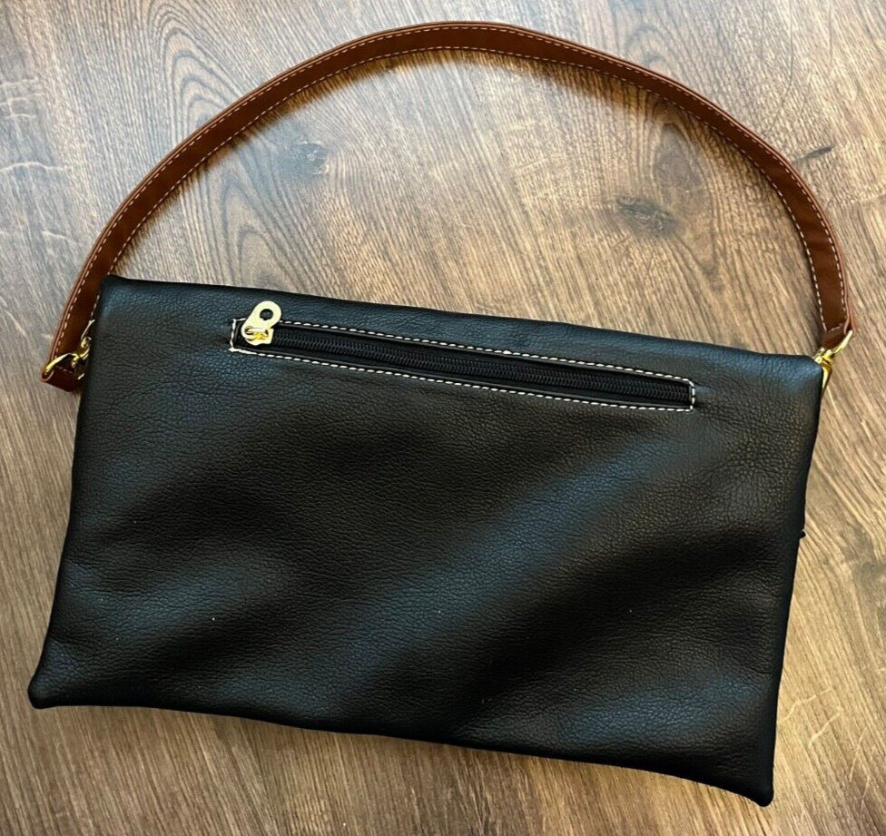 Marc Jacobs Bag Crossbody Leather Black Brown Strap