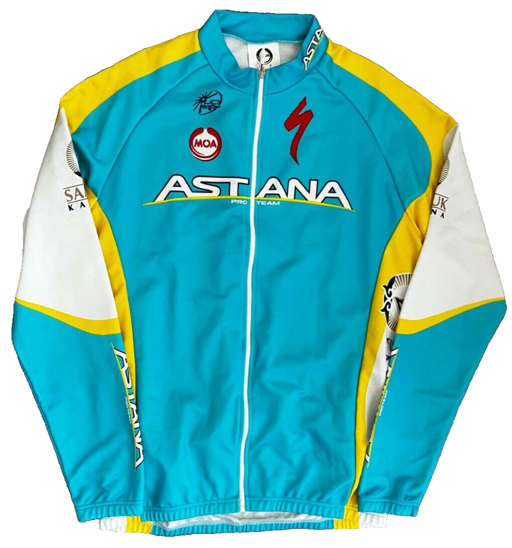 Moa Astana Team Cycling Jersey Jacket Men’s Size 7 Specialized Kazakhstan Zip