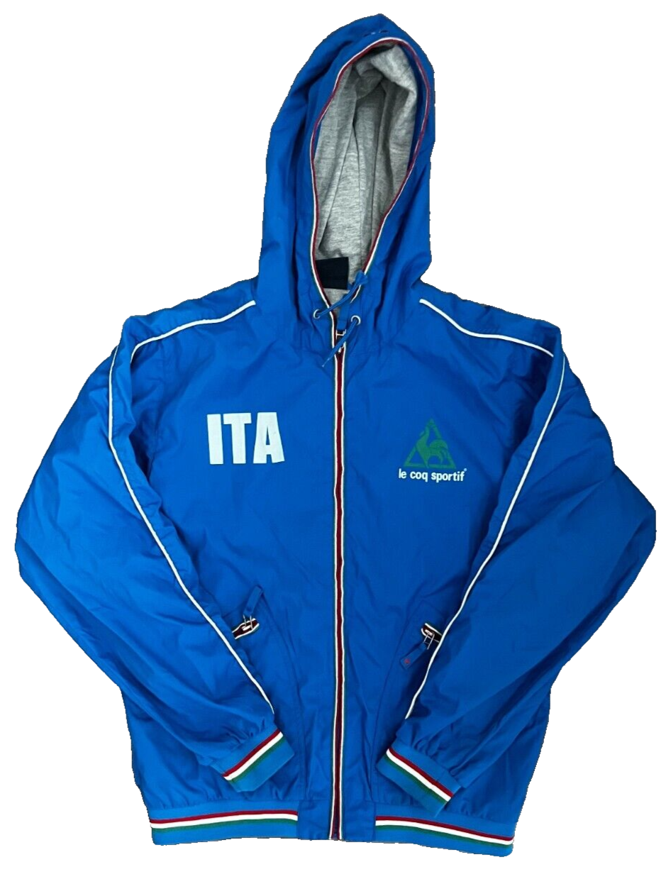 Italy Football Training Presentation Jacket Sudadera Le Coq Sportif Windbreaker