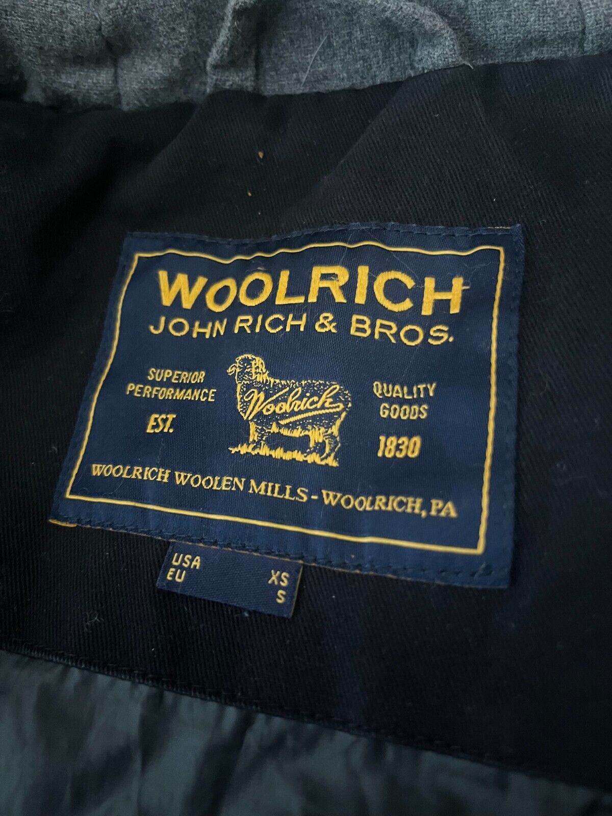 Woolrich Wool Blend Women Parka Winter Coyote Fur Hooded Jacket Size US XS EU S