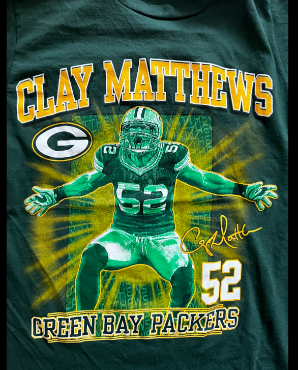 Clay Matthews Green Bay Packers NFL Shirt Jersey Camiseta Trikot Mailot Mens S