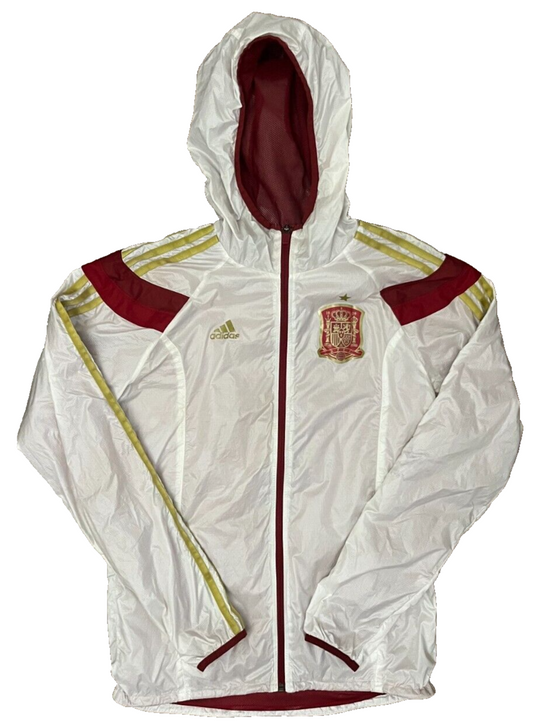 Spain 2014 2015 Pre Match Presentation Jacket Sudadera Adidas Windbreaker Size S