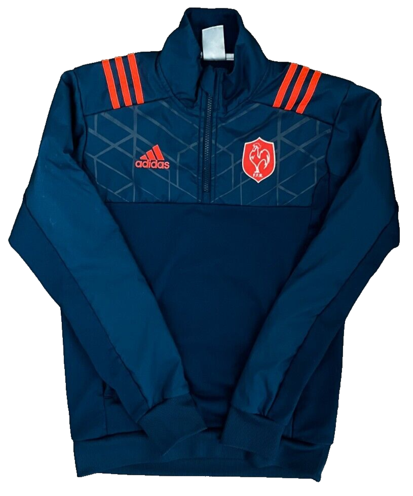 France Rugby 2016 2017 Training Presentation Jacket Sudadera Adidas Men Size XS