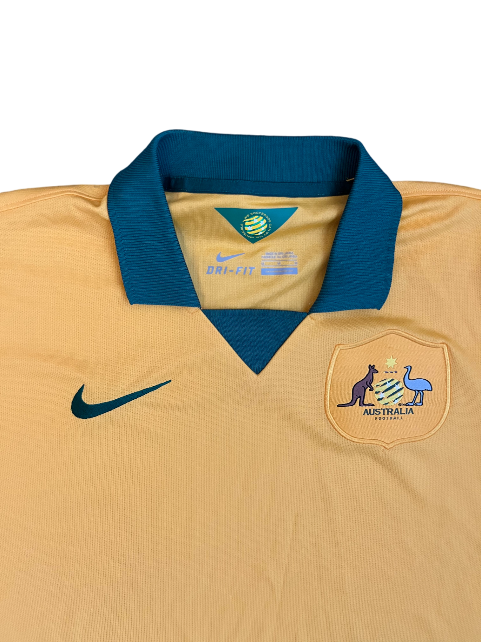 Australia Jersey World Cup 2014 Home Shirt Football Nike Size Men M