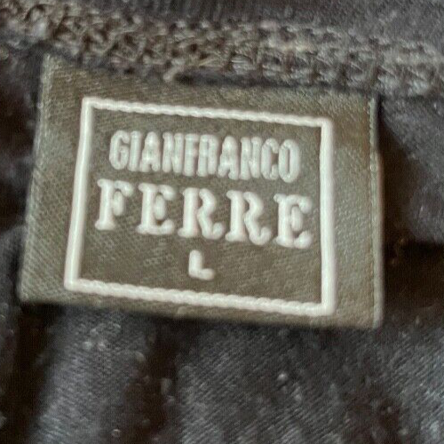 Gianfranco Ferre Shirt Crew Neck Stretch Size Men L Made in Italy