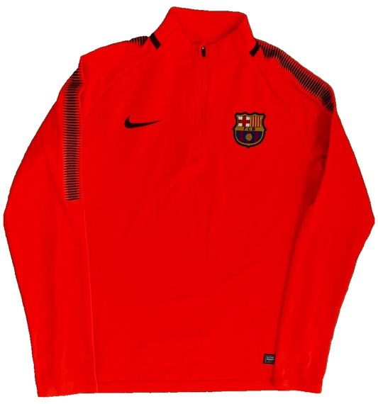 Barcelona Jersey Quarter Zip Training Shirt Jacket Nike Size Youth XL