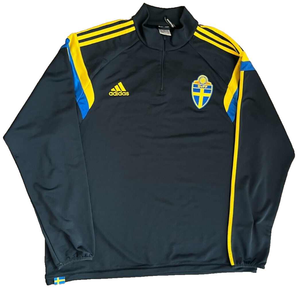 Sweden Jacket Football Training Pullover 1/4 Zip Drill Top Adidas Size Men 2XL