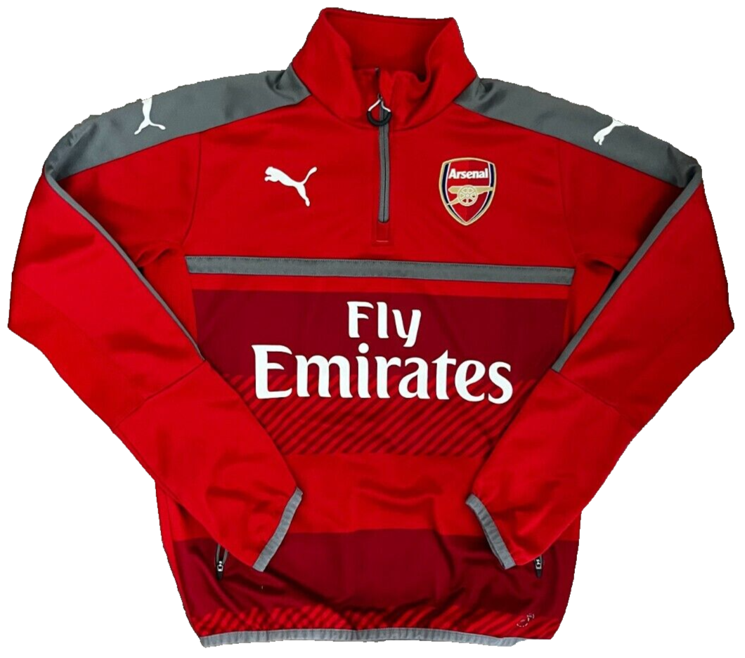 Arsenal Football Training Presentation Jacket Sudadera Puma 1/4 Zip Size S