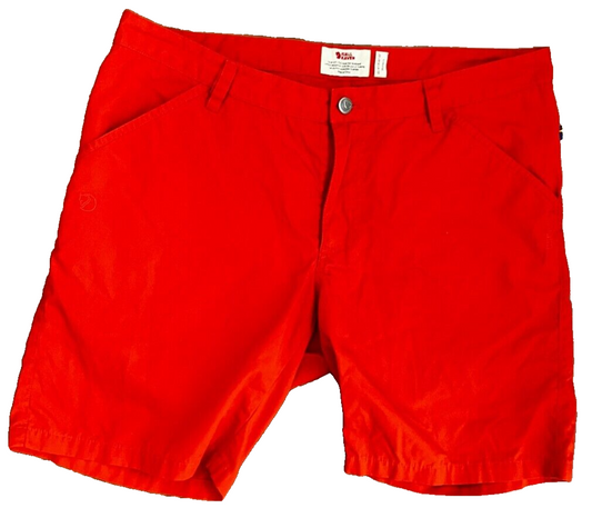 Fjallraven High Coast Shorts Red Back Pockets Regular Fit Women Size 42 89637