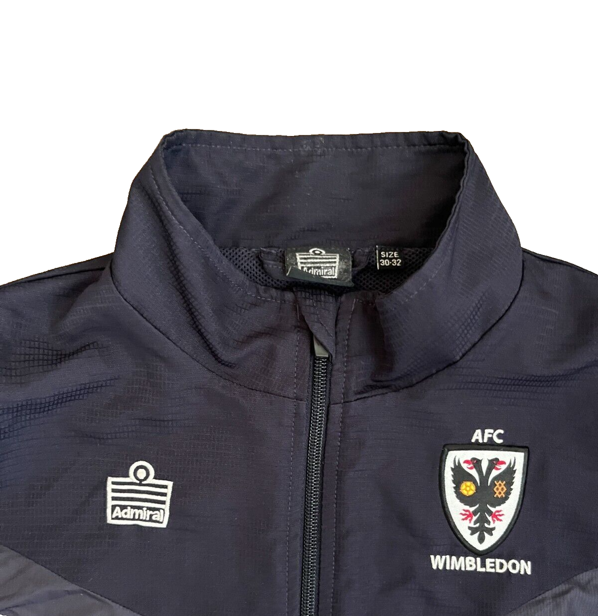 AFC Wimbledon Football Training Presentation Jacket Admiral Size 30-32