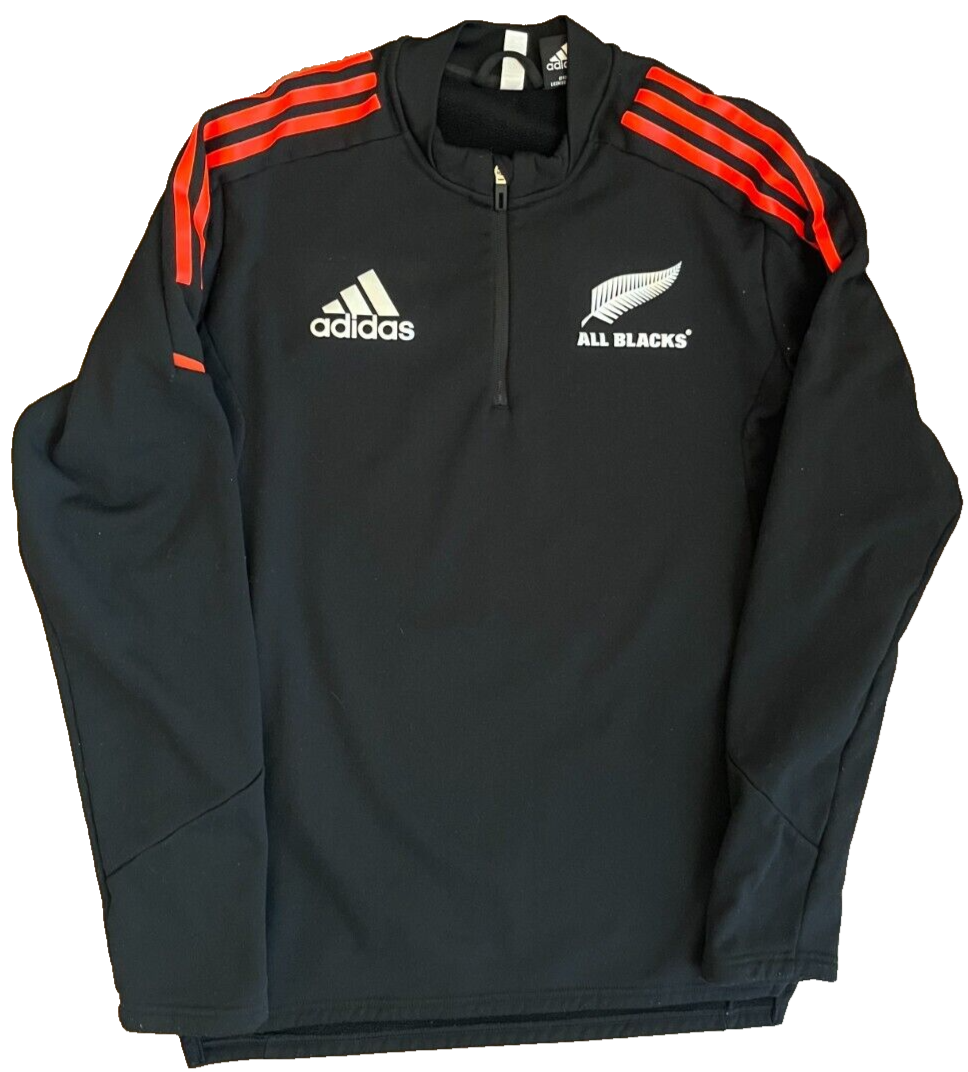 New Zealand All Blacks Training Jacket 1/4 Zip Rugby Adidas Size Men M