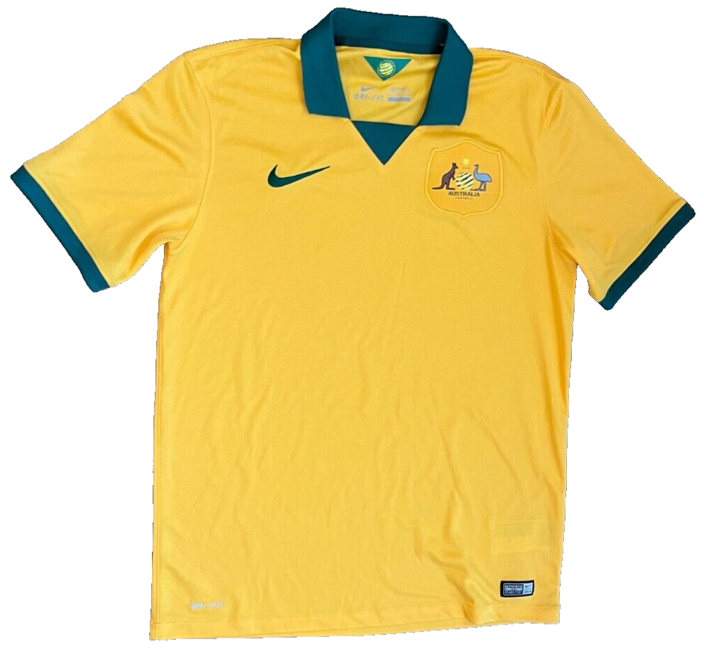 Australia Jersey World Cup 2014 Home Shirt Football Nike Size Men M