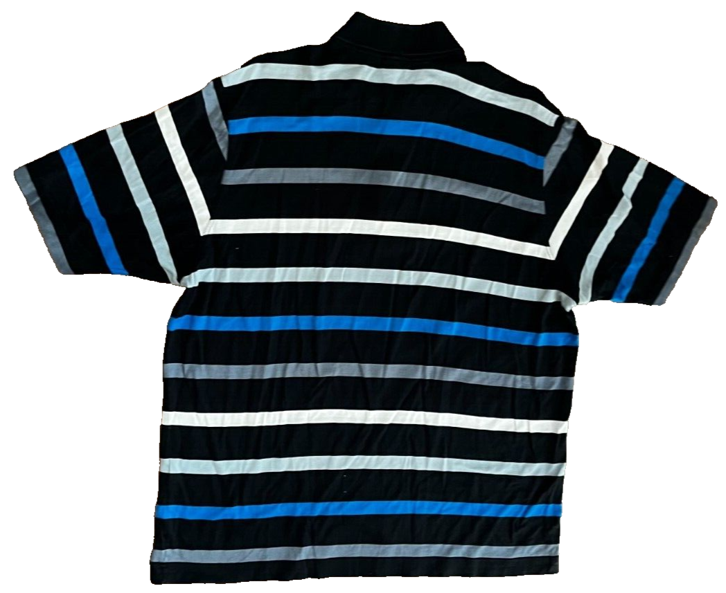 Paul Shark Yachting Polo Shirt Cotton Striped Size Men L Made in Italy