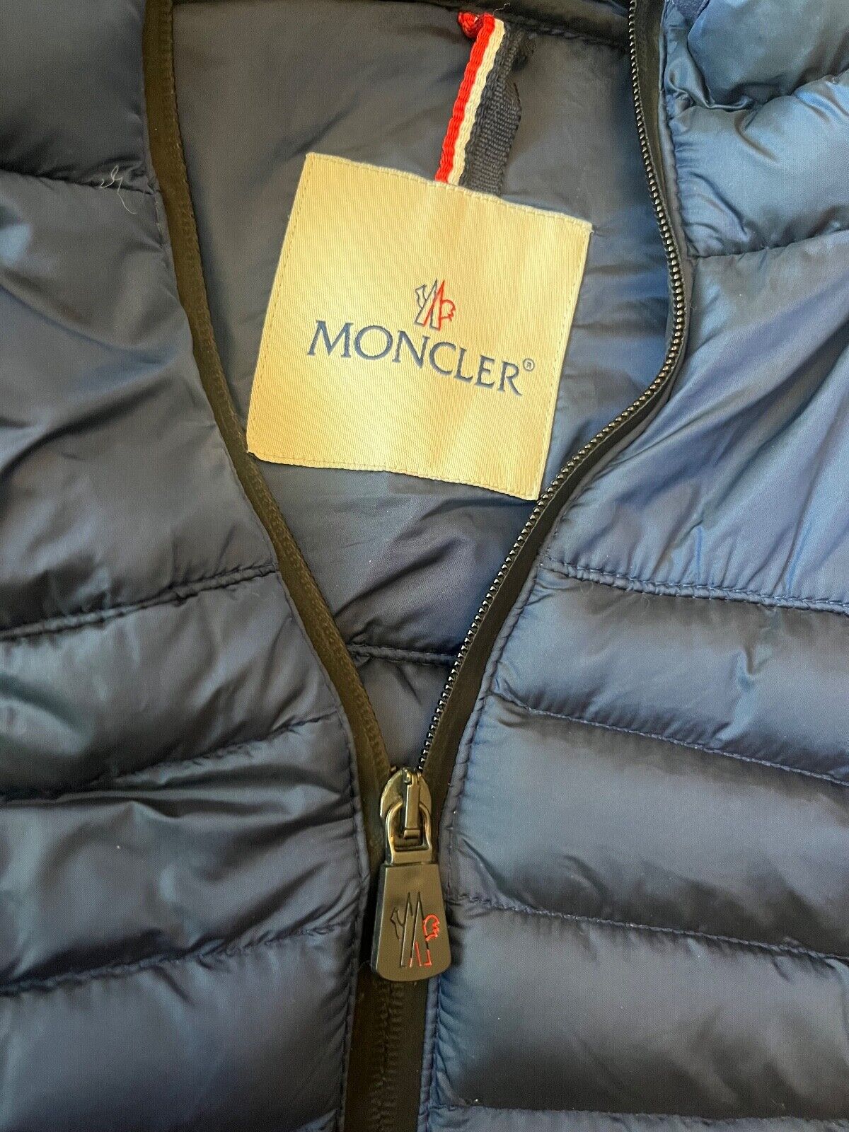 Moncler Down Jacket Full Zip Hooded Quilted Blue Polyamide Size Men 2