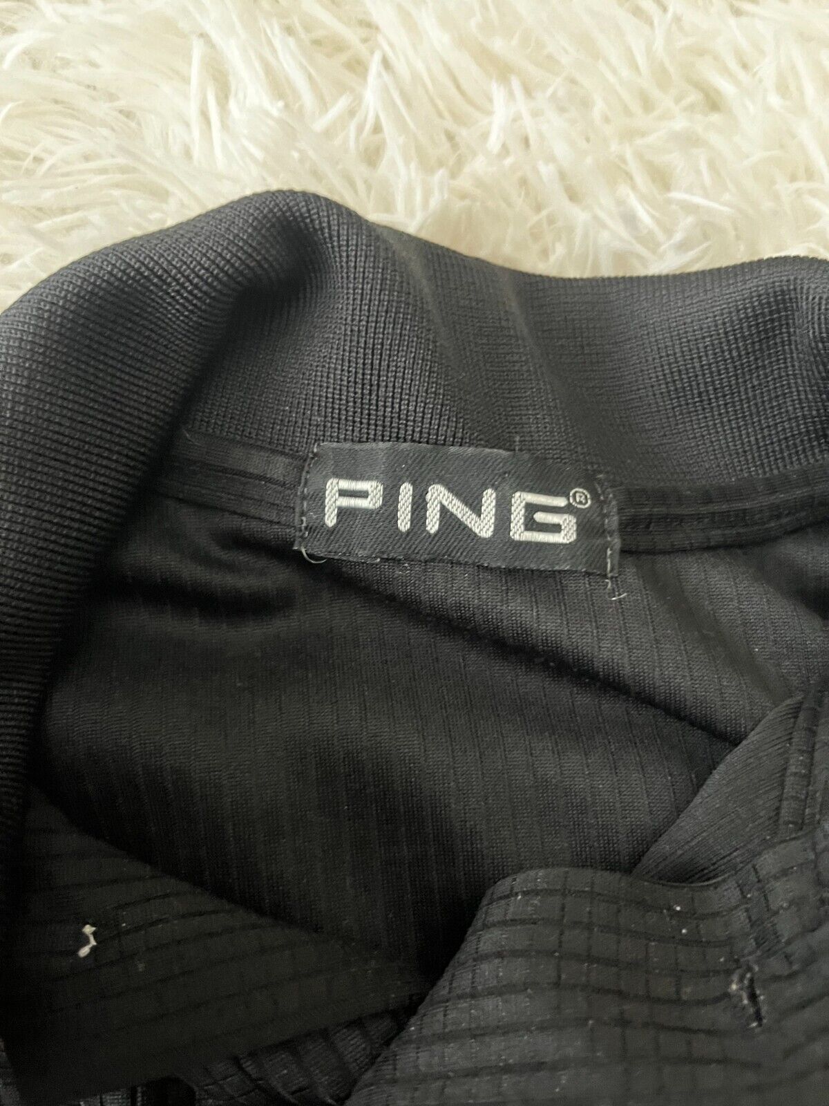 Ping Golf Polo Shirt Jersey Short Sleeved Black Trikot Mailot Camiseta Size XL