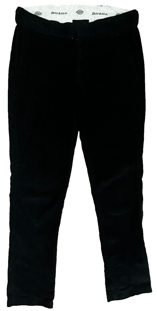 Dickies Black Corduroy Trousers Carpenter Men Size 32x34 Skateboarding Pants