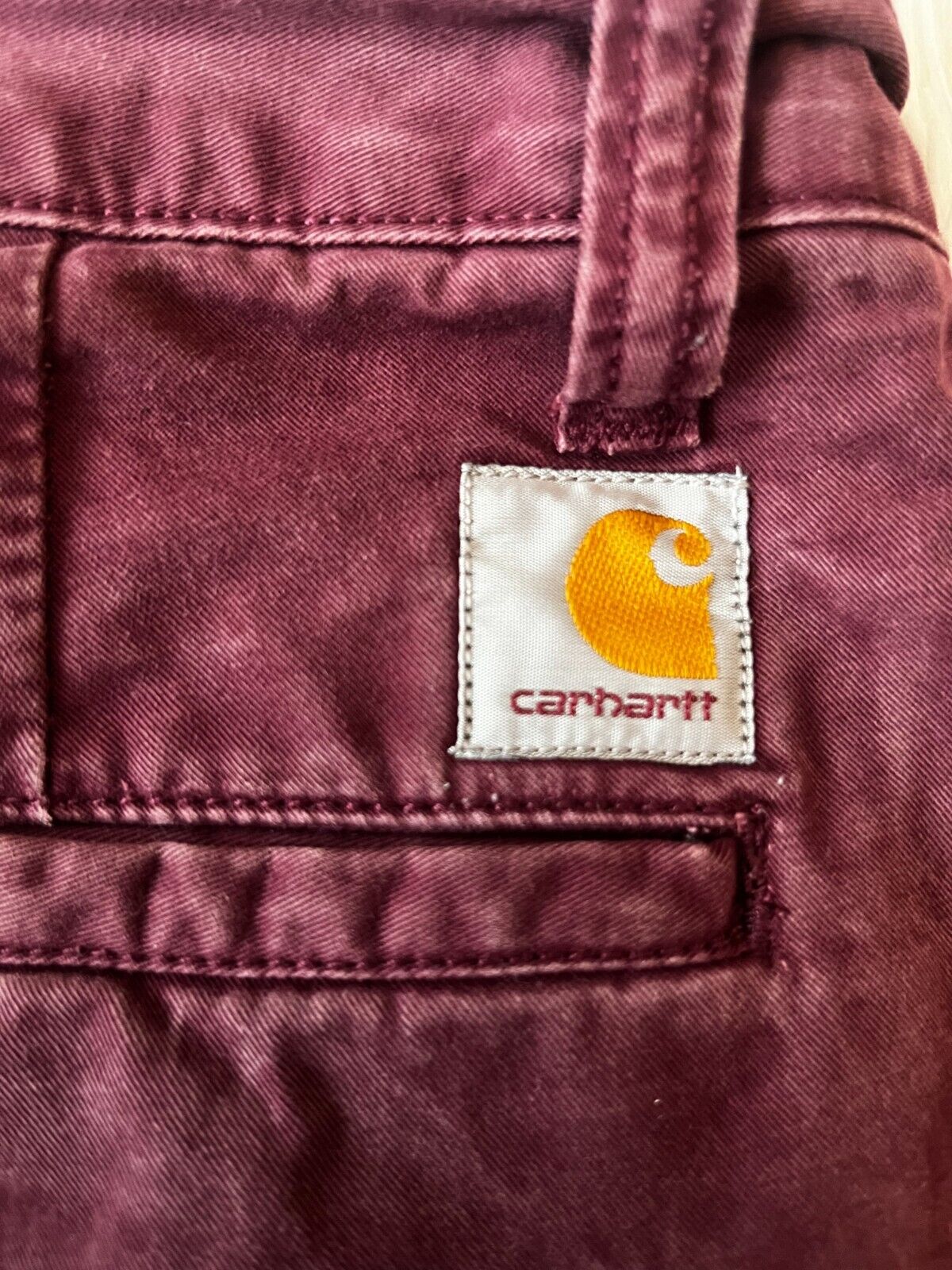 Carhartt Prime Pant Jeans Chinos Burgundy Men 30x32 Carpenter Work Pants