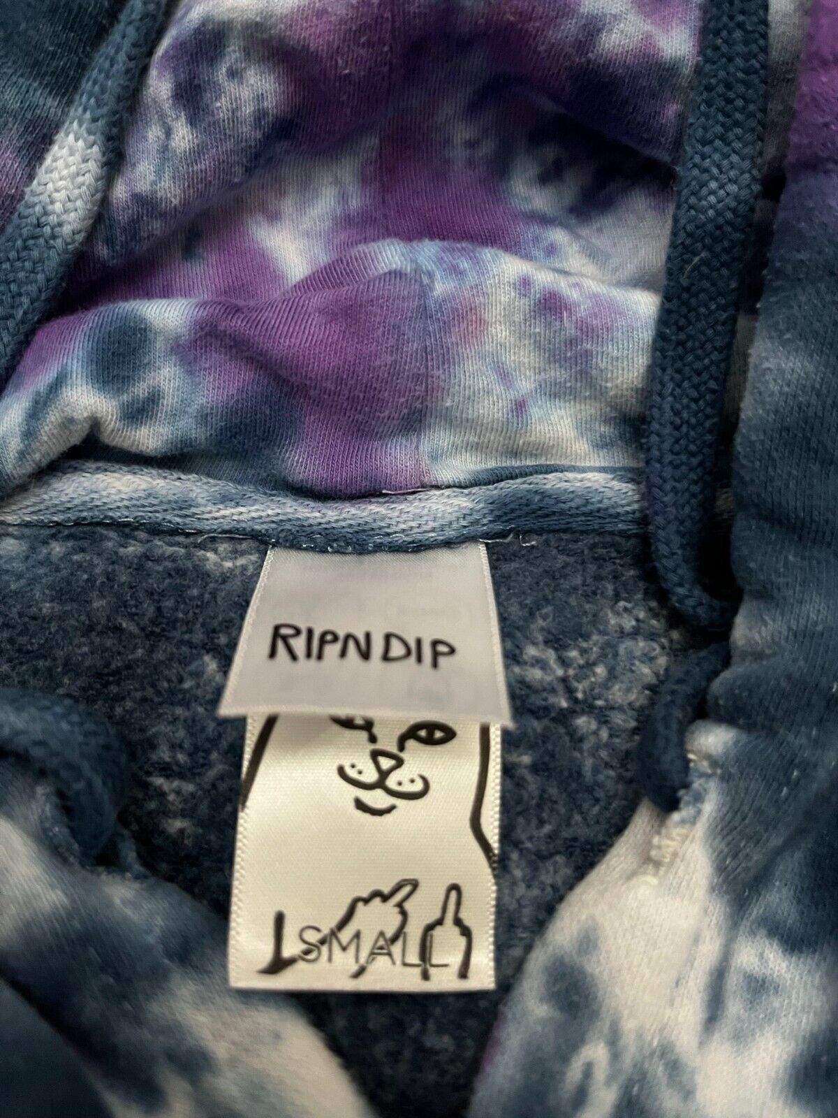 RIPNDIP Tiedye Nerm and The Gang Pullover Hoodie Sudadera Men Size S