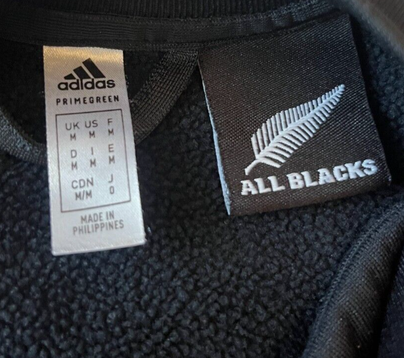 New Zealand All Blacks Training Jacket 1/4 Zip Rugby Adidas Size Men M