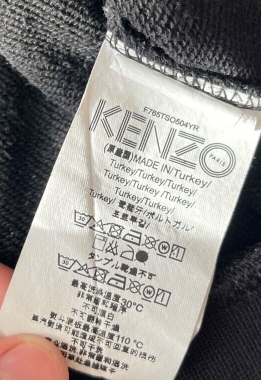 Kenzo Paris Sweatshirt Embroidered Tiger Sweater Cotton Size Men M