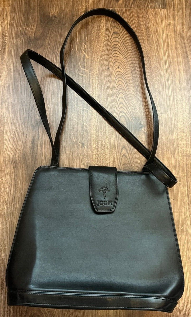 Joop! Shoulder Bag Purse Leather Black Strap Women