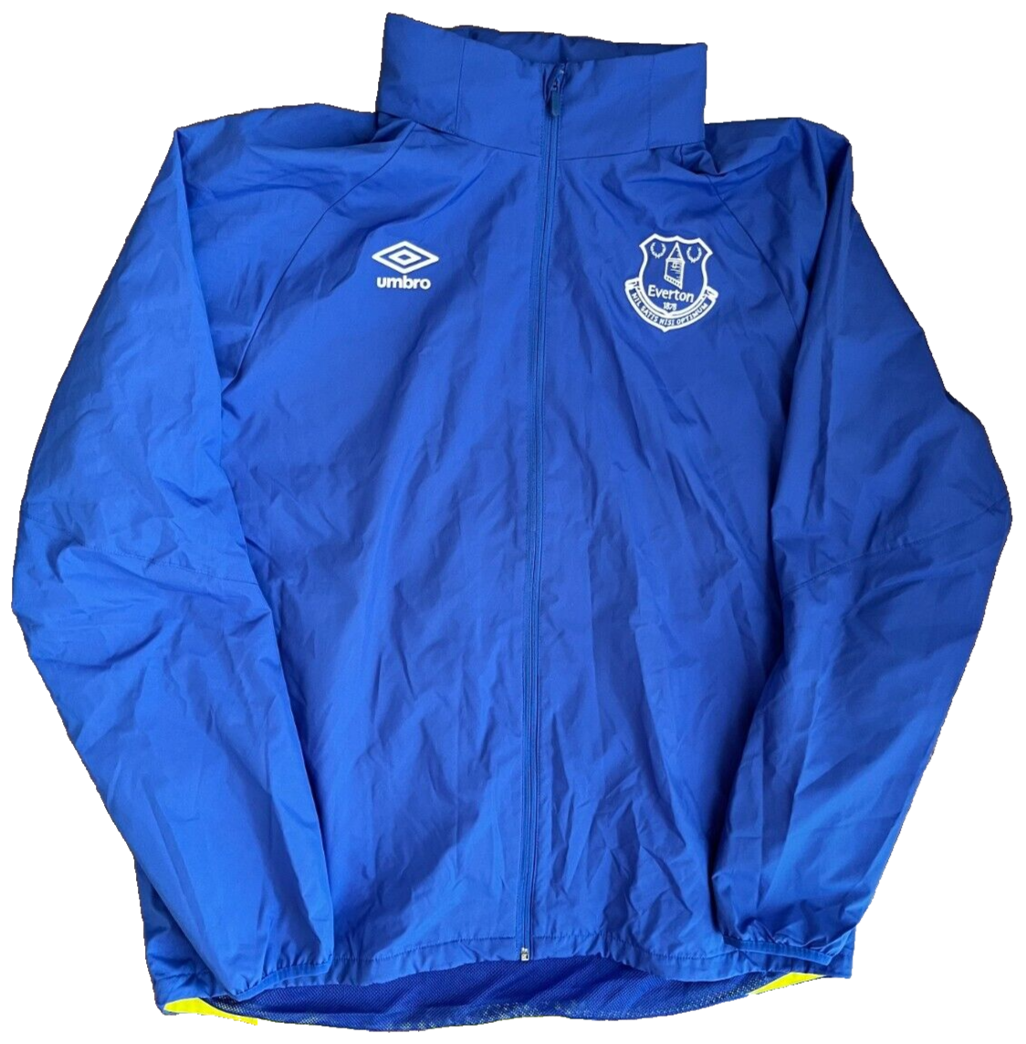 BNWT Everton Jacket Shower Football Training Windbreaker Umbro Size Men XXL