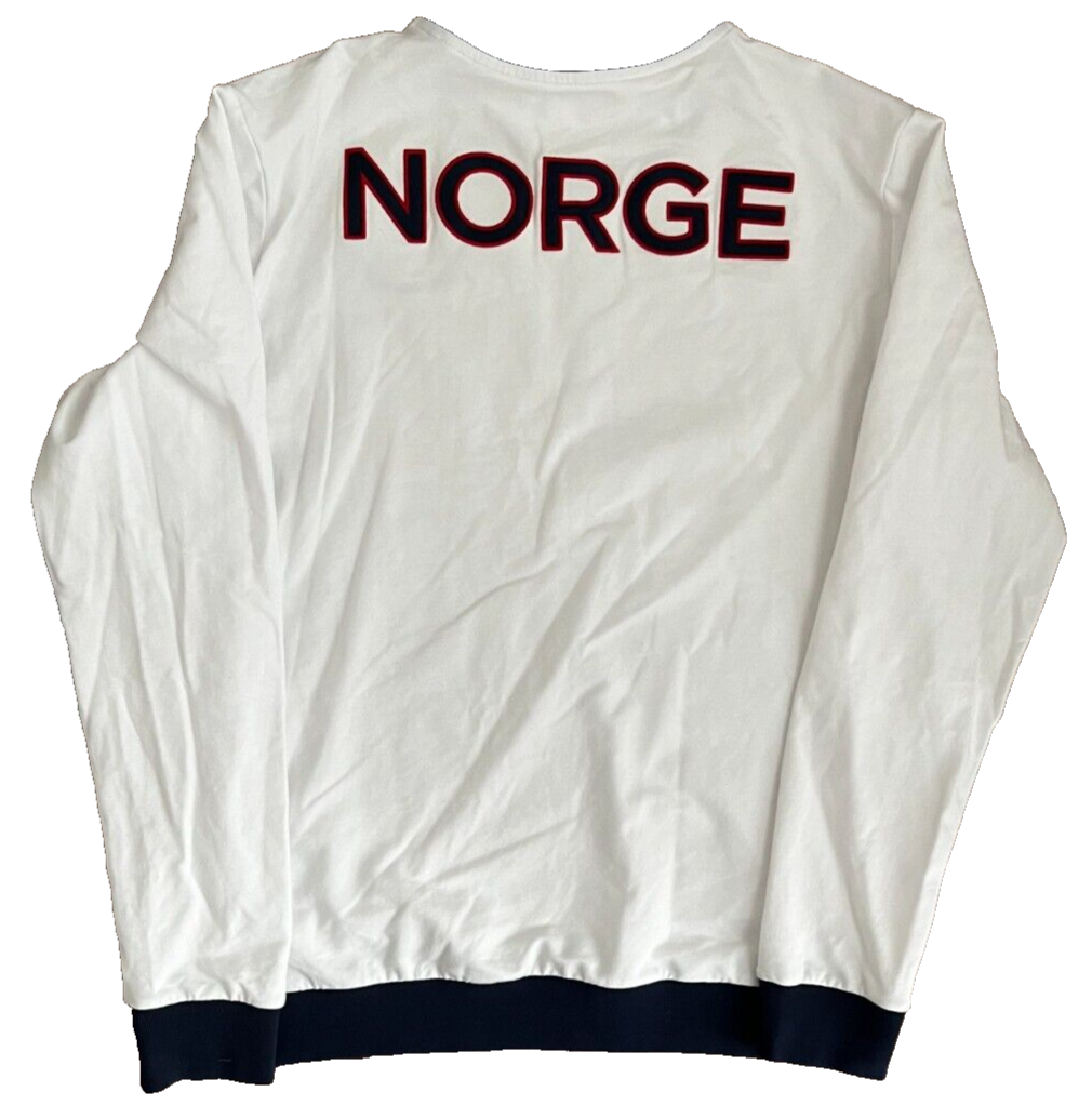 Norway Norge Sweatshirt Mens Size L White Long Sleeve Shirt Pullover Kappa