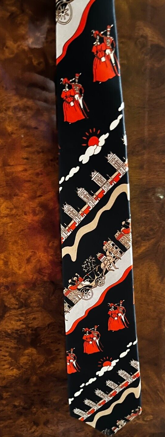 Vintage Givenchy Gentleman Paris All Silk Tie Graphic Print