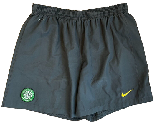 Glasgow Celtic 2011 2012 Training Shorts Nike Lined Men Size L