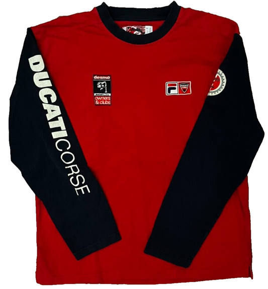 Ducati Corse Moto Long Sleeve Shirt Sweatshirt Sudadera Fila Pullover Size Men M